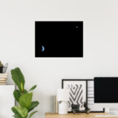 地球と月が火星 ポスター (ホームオフィス)