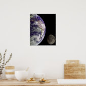 地球と月のポスター ポスター (キッチン)