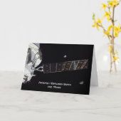 地球と月の間のアルテミス カード (黄色い花)