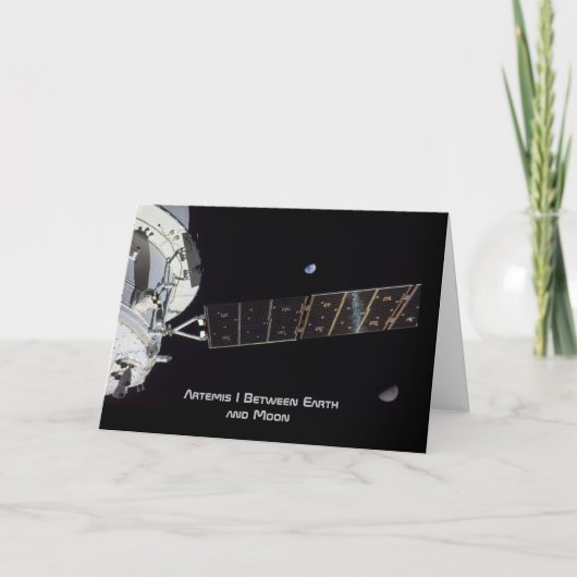 地球と月の間のアルテミス カード (正面)