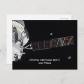 地球と月の間のアルテミス ポストカード (正面/裏面)