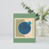 地球と月グラフィック ポストカード (スタンド正面)