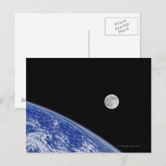 地球と月2 ポストカード (正面/裏面)