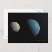 地球と月 ポストカード (正面/裏面)
