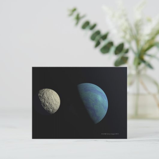 地球と月 ポストカード (スタンド正面)