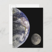 地球と月 ポストカード (正面/裏面)
