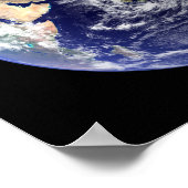 地球と月 – 宇宙と太陽 ポスター (角)