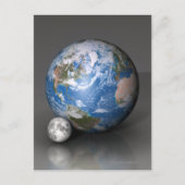 地球と月 2 ポストカード (正面)