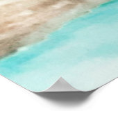 地球と水の霧の風景の統一 ポスター (角)