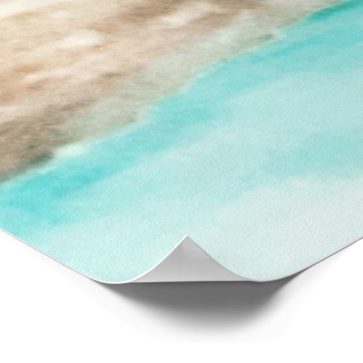 地球と水の霧の風景の統一 ポスター (角)