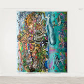 地球と海のタペストリーの動物たち タペストリー (正面)