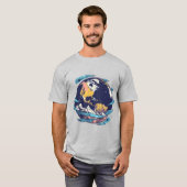 地球と海洋のアートグラフィックTシャツ Tシャツ (正面フル)