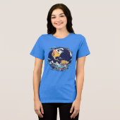 地球と海洋の芸術的なグラフィックTシャツ トライブレンドTシャツ (正面全面)