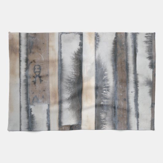 地球と煙I キッチンタオル (横)