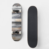 地球と煙I スケートボード (正面)