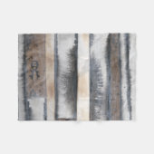 地球と煙I フリースブランケット (正面(横))