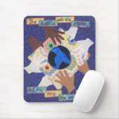 地球と穏やかがあって下さい マウスパッド (マウス)