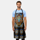 地球と空のマンダラ エプロン (着用した状態)