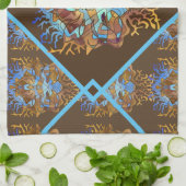 地球と空のマンダラ キッチンタオル (折り畳み)