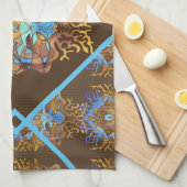 地球と空のマンダラ キッチンタオル (四つ折り)