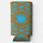 地球と空の幾何グラデーション抽象芸術アート スリム缶クーラー (裏面)