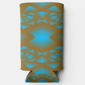 地球と空の幾何グラデーション抽象芸術アート スリム缶クーラー (正面)