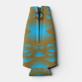 地球と空の幾何グラデーション抽象芸術アート ボトルクーラー (裏面)