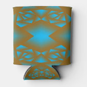 地球と空の幾何グラデーション抽象芸術アート 缶クーラー (正面)