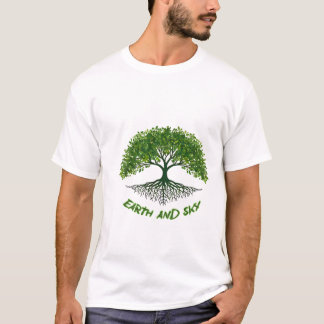 地球と空 Tシャツ