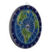 地球と船が青 ダーツボード (正面左)