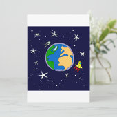地球と衛星招待状 招待状