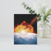 地球と衝突する小惑星 ポストカード (スタンド正面)