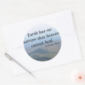 地球には天国が癒せない悲しみはない。 ラウンドシール (封筒)