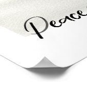 地球にクリスマスの水の色の平和 ポスター (角)