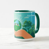 地球にフレッシュなエネルギーを! マグカップ (正面右)