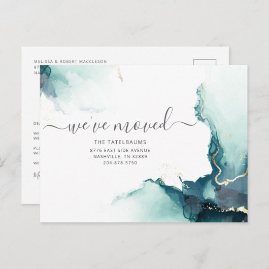 地球に似た引っ越しました移動スクリプト シーズンポストカード (正面/裏面)