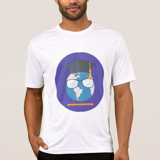 地球に優しいスマートな惑星の卒業式の帽子 Tシャツ (正面)