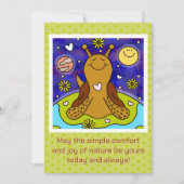 地球に優しい日のカラーリングを楽しめるかわいいカタツムリ シーズンカード (正面)