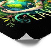 地球に優しい母自然地球の日の地球 ポスター (角)