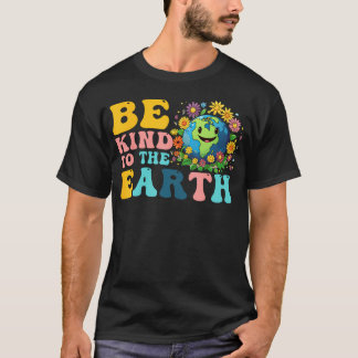 地球に優しくする日 キュートな地球を救おう Tシャツ