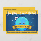 地球に優しく接しよう – Environmental Earth Day ポストカード (正面/裏面)