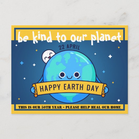 地球に優しく接しよう – Environmental Earth Day ポストカード (正面)