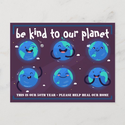 地球に優しく接しよう – Environmental Earth Day ポストカード (正面)