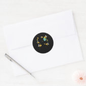 地球に優しく - かわいい蜂 花 惑星 キッズ ラウンドシール (封筒)