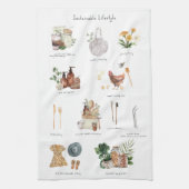 地球に優しライフスタイルエコガイド |廃棄物ゼロ キッチンタオル (縦)