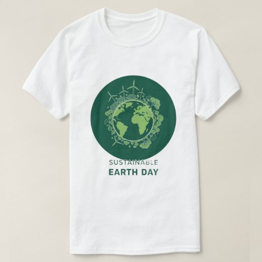 地球に優し地球の日 Tシャツ (デザイン正面)