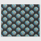 地球に喜びの白い鳩 ラッピングペーパー (フラット)