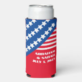 「地球に天国の日」の結婚式の引き出物 スリム缶クーラー (Seltzer正面)