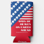 「地球に天国の日」の結婚式の引き出物 スリム缶クーラー (裏面)