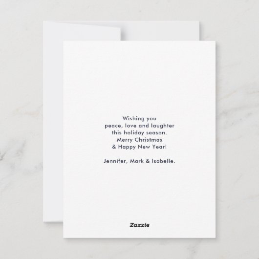 地球に子羊の平和を持つクリスマス・エンジェル・シェパード シーズンカード (裏面)